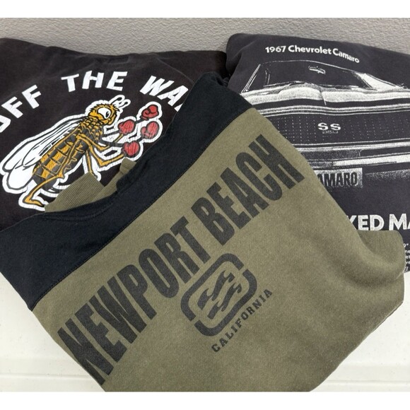 Mens Medium Hoodie Bundle of 3 Hollister Vans & Newport Beach - Picture 11 of 11